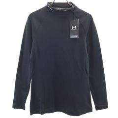 미사용 UNDER ARMOUR アンダーアーマー トレーニング 長袖 モックネック ウェア XL ブラック レディース 古着