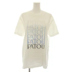 パトゥ PATOU Tシャツ カットソー クルーネック 半袖 ロゴプリント M 白 ホワイト 青 ブルー JE1129999001W /YT38のサムネイル