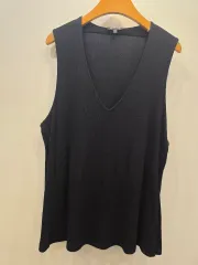 Massi Modutti マッシモ ドゥッティ ノースリーブ Vネック セーター ブラックのサムネイル