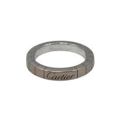☆カルティエ リング ラニエール B4045049 49サイズ Au750 ホワイトゴールド ロゴ Cartier
