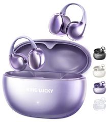 ☆Brand New☆ King Lucky Ear Cuff Earphones [Wireless Open Ear Bluetooth Earphones/Ear Cuff/Secure to Fall Off/Waterproof IPX5/Built-in Microphone/Fast Charging/Sound Leakage Suppression/ENC Call/Listen While Doing Other Things] Portable Air Conduction Japanese Design Bluetooth 7d6429f6