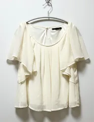 Heather ラッフルフリルシフォンブラウス