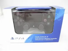 良品 ゲーム プレイステーション4 アクセサリ-・周辺機器 ワイヤレスコントローラー DUALSHOCK4 ジェットブラック 動作品 箱・説付き