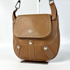 美品 FURLA フルラ ハンドバッグ スエード レザー リボン ピンク 