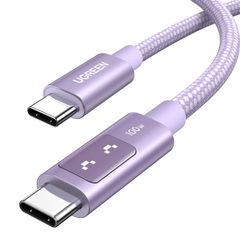 UGREEN Uno 100W/5A USB Cケーブル PD3.0 急速充電 面白いLED笑顔可視化 タイプ C iPhone 充電ケーブル 1M