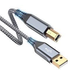 プリンター ケーブル 5M USB 2.0規格 ケーブル (タイプAオス-タイプBオス) パソコンとプリンター接続けーぶる 480Mbps高速転送 HP、Canon、Panasonic、Epson、Brother、Dell、Lexmark、Xerox ...