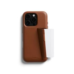 Bellroy Phone Case – 3 Card iPhone 16 Pro Max用 レザーのiPhoneケース スマホウォレット - Sienna