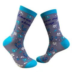 【送料無料】 クレイジードッグTシャツ レディース 靴下 アンダーウェア Womens Leave Me Alone Socks Funny Introvert Loner Floral Sarcas