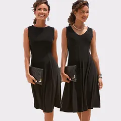 【送料無料】 ラスカーナ レディース ワンピース トップス Lascana Womens Sleeveless Convertible Dress Black