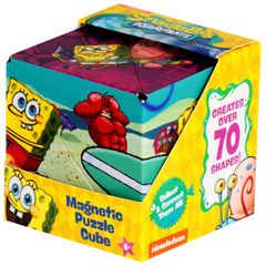 SHASHIBO SpongeBob Shape Shifting Box - Award-Winning, Patented Magnetic Puzzle Cube w 36 Rare Earth Magnets - Fidget Cube Trans