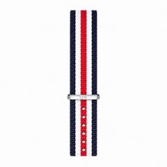 【ギフト対応可】ダニエルウェリントン DANIEL WELLINGTON 替えベルト Canterbury Strap Silver 腕時計用 ラグ幅18mm NATO ネイビー ホワイト レッド おしゃれ 人気 ブランド 誕生日 記念 プレゼント 送料無料