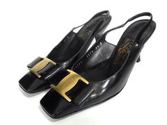 PRADA プラダ パテントレザー リボン ヒール サンダル 靴 表記サイズ