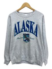 DELTA (デルタ) プリントスエット トレーナー ALASKA イーグル 80S 90S 古着 ビンテージ XL アッシュ メンズ/065