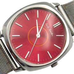 不動　Paul Smith　ポールスミス　腕時計　ワンアイズ　one eyes　5530-F52258　レッド文字盤　シルバー　メッシュバンド　クォーツ　アナログ　ラウンド　3針【z38】