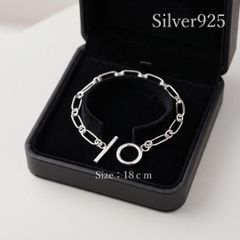 ペーパーチェーン ブレスレット S925 チェーン Tバー 18cm レディース メンズ 刻印有 男女兼用 腕輪 プレゼント シルバー925 シンプル ヴィンテージ ギフト 新品