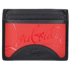 美品 クリスチャンルブタン カードケース 名刺入れ 新年度 準備 赤 白