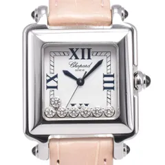 ショパール Chopard 27/8325-23 ハッピースポーツ 7P ダイヤモンド ホワイト クォーツ レディース 箱付き 腕時計 C#149597