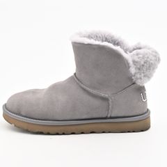 UGG(アグ) ショートブーツ 23 レディース クラシック ブリング ミニ 1118839 ライトグレー ラインストーン ウール