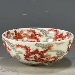 Qianlong Dynasty Five-Color Bowl, Ceramics, Decorative Art, Craftwork, Figurine