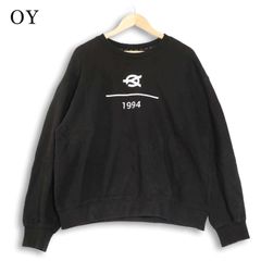 OY オーワイ 通年 ビッグシルエット ロゴプリント プルオーバー スウェット トレーナー Sz.1 メンズ 黒