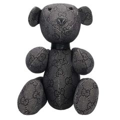 【GUCCI】GG柄 テディベア 約20cm ブラック イタリア購入 GUCCI 黒色テディベア/陶器×レザー 貯金箱 - メルカリ
