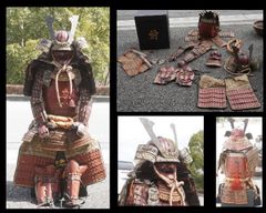 28】中古 源義経 稚児鎧 大鎧 甲冑 鎧兜 五月人形 子供着用サイズ