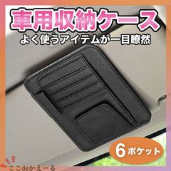 【送料無料】サンバイザー 収納 車載 車内 サングラス 収納ケース ポケット カードホルダー