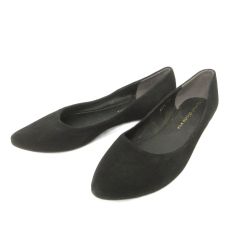 츠모리 치사토 워크 tsumori chisato walk 스웨이드 펌프스 로우 힐 23.0cm 블랙 블랙 ■YHS4