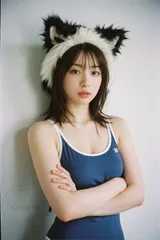 クールな猫耳スタイル｜AIフォトポスター A4｜MRS-001132