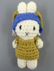 [Used] Plush Mascot PEARL EARRING (Pearl Earrings) Museum Series Handmade Key Hanger "Miffy x JUST DUTCH"