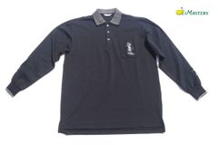 Masters Collection (MASTERS COLLECTION) Used Long-Sleeve Polo Shirt, Men's Golf Wear, Black, Made in Japan