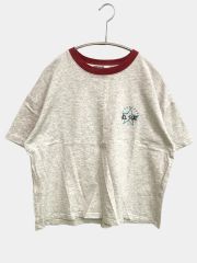 CONVERS ALL STAR コンバースオールスター Tシャツ/カットソー M グレー 前面プリント バックプリント ブランドロゴ ショート丈 半袖 クルーネック(丸首) レディース