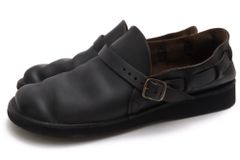 Aurora Shoes / AURORA SHOES Sandals Shoes Men's Leather Genuine Leather Black Middle English Comfort Shoes Slip-on Vibram Sole