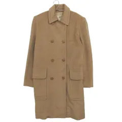 HERMES エルメス コート キャメル100% ダブルブレスト ロング