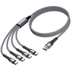 SIQIWO Multi USB C Cable Fast Charging [1.2M/2 パック QC 3.0 (3A) USB C Splitter Cable 4-in-1 Charging Cord with 4 Type-C Ports for iPhone 17 16 15 Pro / iPad Air / Pro / 1