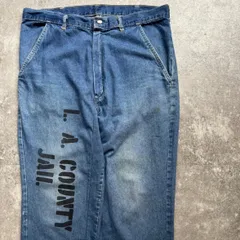 80年代 L.A. COUNTRY JAIL プリズナー デニム パンツ 2本 80年代 L.A. COUNTRY JAIL ロサンゼルス刑務所 プリズナー デニム