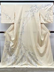二尺袖 ポリエステル着物 銀彩 麻の葉 袴用 新品未使用品 FU099 - メルカリ