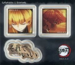 中古】バッジ・ピンズ 松坂さとう＆神戸しお(オレンジ) 缶バッジ