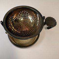 K.UYEDA 950 シルバー ティー ストレーナー 受け皿付き - メルカリ