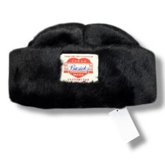 参考上代19,800円 미사용 BASICKS Faux Beanie ファー ビーニー 帽子 ベイシックス S2.5-1204 ブラック S 1521MG