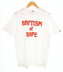 アベイシングエイプ A BATHING APE × fragment design コラボ 00s BAPTISM of BAPE Tee フラグメントデザイン 両面 プリント 半袖 M Tシャツ ホワイト Mサイズ 103MT-5207