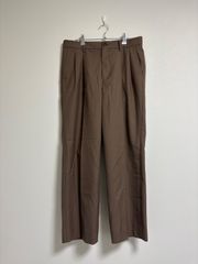 BEAMS  2プリーツ テーパード スラックス　ブラウン M