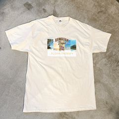 HAWAIIAN TROPIC ALOHA THERAPY 선케어 브랜드 그래픽 T셔츠 화이트 XL 하와이