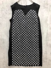 AULA アウラ ノースリーブ ドレス シースルー ワンピース size1/黒 ■◇ レディース