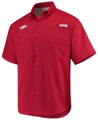 コロンビア メンズ トップス シャツ Columbia Mens Cardinal Arkansas Razorbacks PFG Tamiami Shirt Cardinal