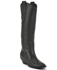 ナインウェスト レディース シューズ ブーツ・レインブーツ ヒール Nine West Womens Asken Western Block Heel Dress Boots Black Leathe