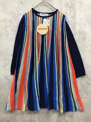 新品 ami amie アミアミ 243022 ウォッシャブル カラフル ニット ストライプAライン ワンピース size130(125-135)/マルチカラー  ■■ キッズ