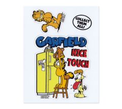 Garfield Sticker - Cute Cat Character - American Style - Stylish American Design - Perfect for Cars, Motorcycles, Laptops, Suitcases, Camping, Outdoors, Guitars, Skateboards, Car Stickers - American Goods - GARFIELD NICE TOUCH