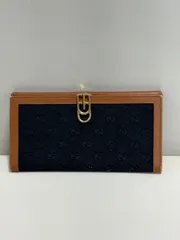 GUCCI グッチ オールドグッチ GG柄 長財布 がま口金具 キャンバス