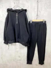 La‐gemme ラジエム ハーフジップ プルオーバーパーカー パンツ セットアップ sizeL/黒 ■◇ レディース